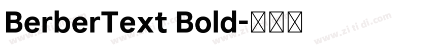 BerberText Bold字体转换